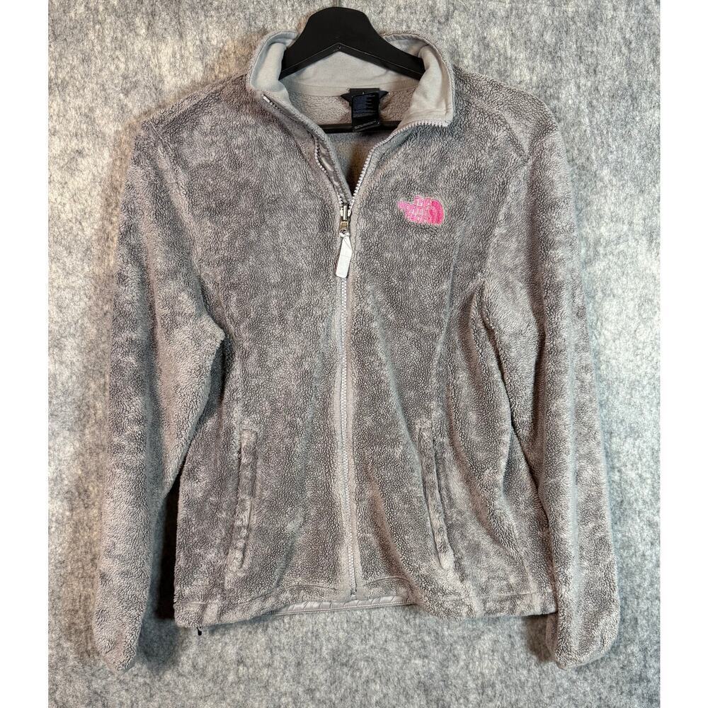 The North Face Osito 2 Gray Breast Cancer Awareness Fuzy Soft Jacket - Medium